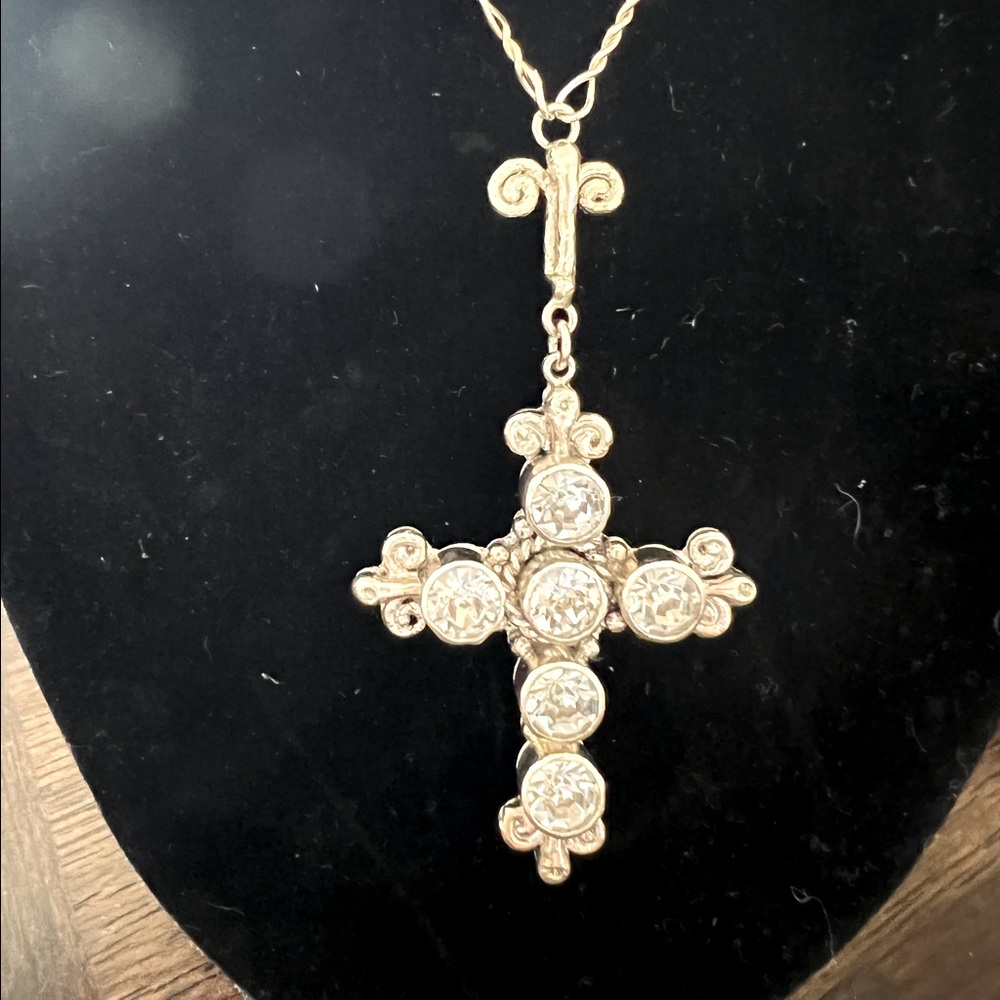 Virgins Saints & Angels cross necklace